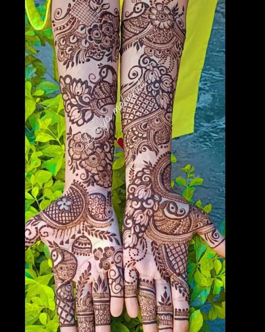 Mehndi Design with Peacock