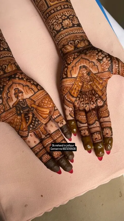 figure mehndi design