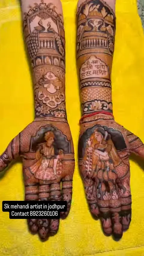 figure front hand mehndi design