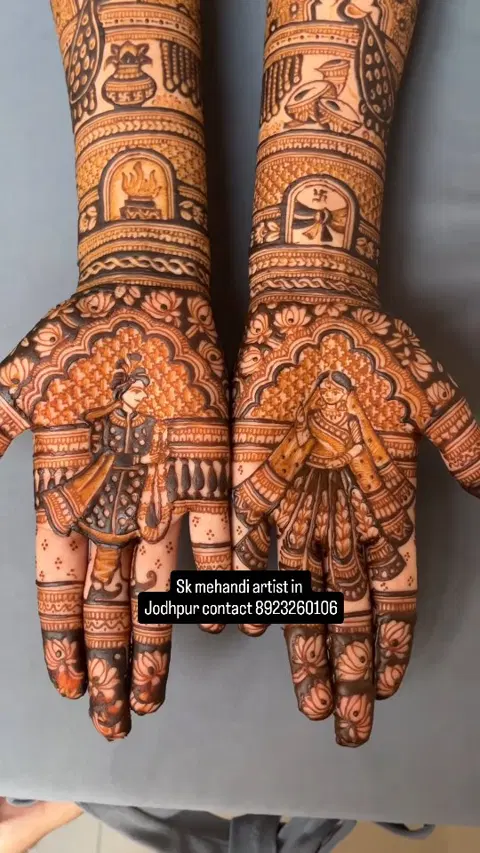 figure front hand mehndi design