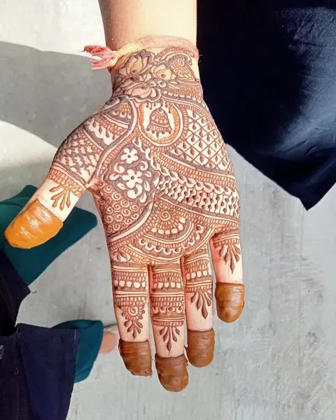 simple back hand mehndi design
