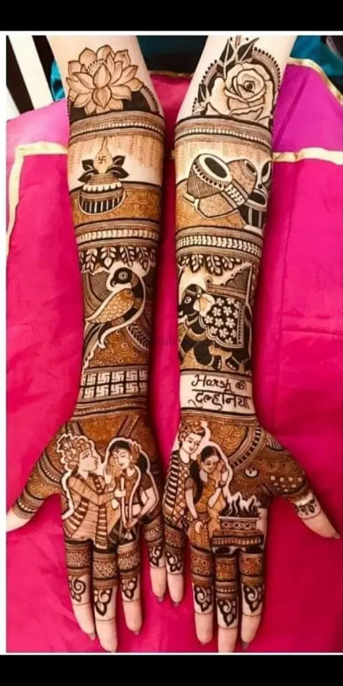 figure foot mehndi design