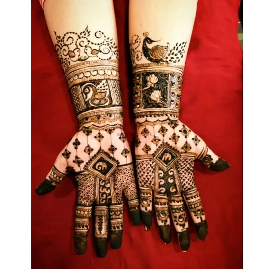 Front Hand Mehndi Design with Figures