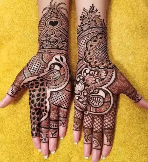 figure front hand mehndi design