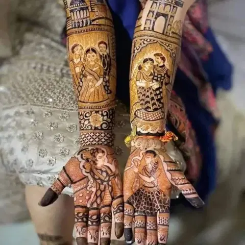figure back hand mehndi design