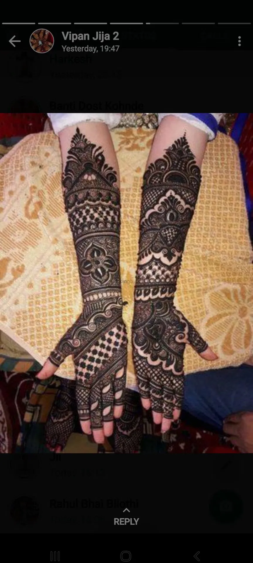 Front Hand Mehndi Design with Figures