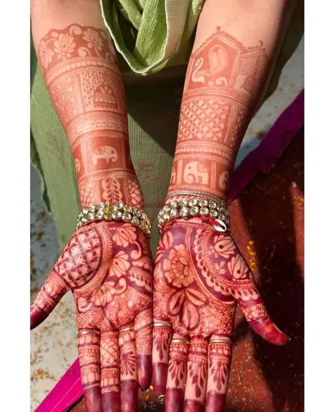 figure mehndi design