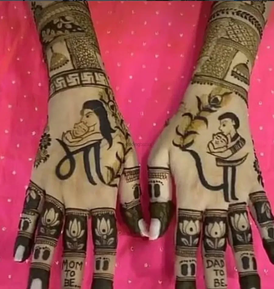 Mehndi Design with Figures