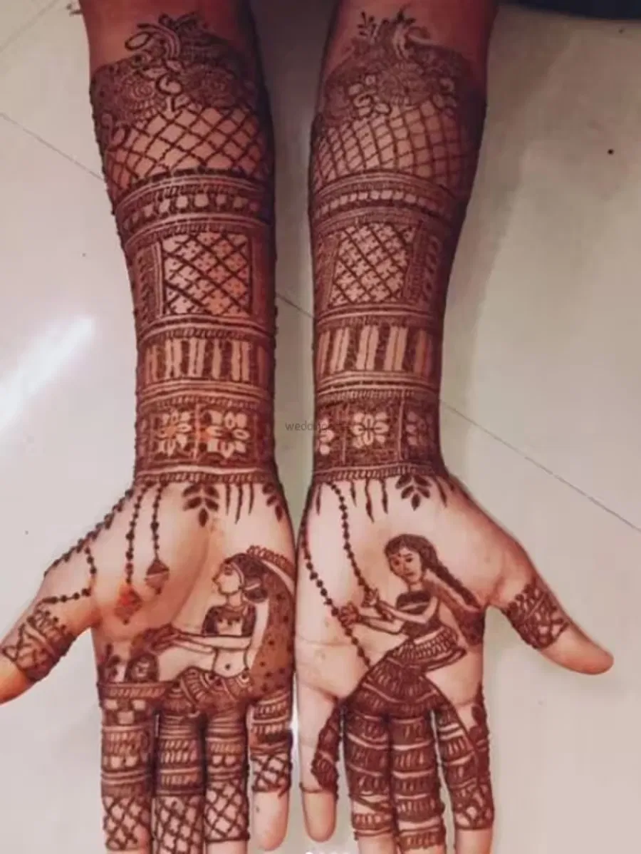 Full Hand Mehndi Design with Figures