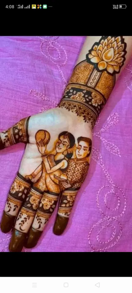 figure back hand mehndi design