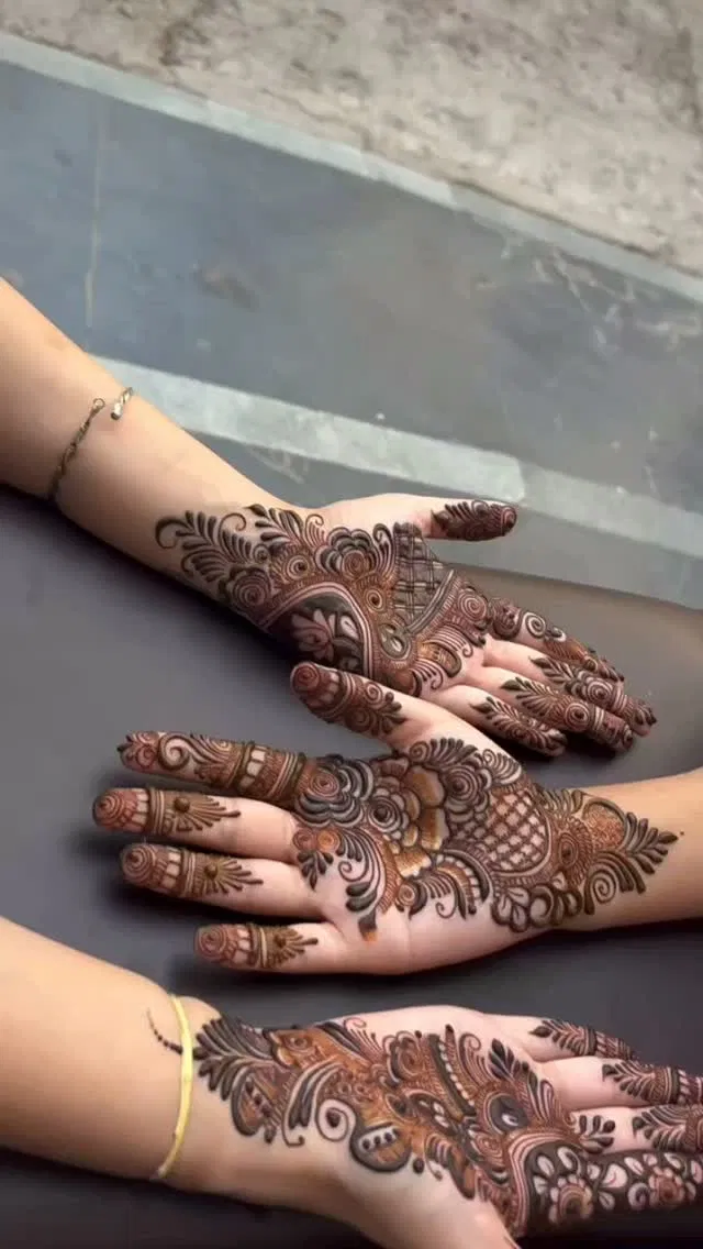 Bridal Back Hand Mehndi Design