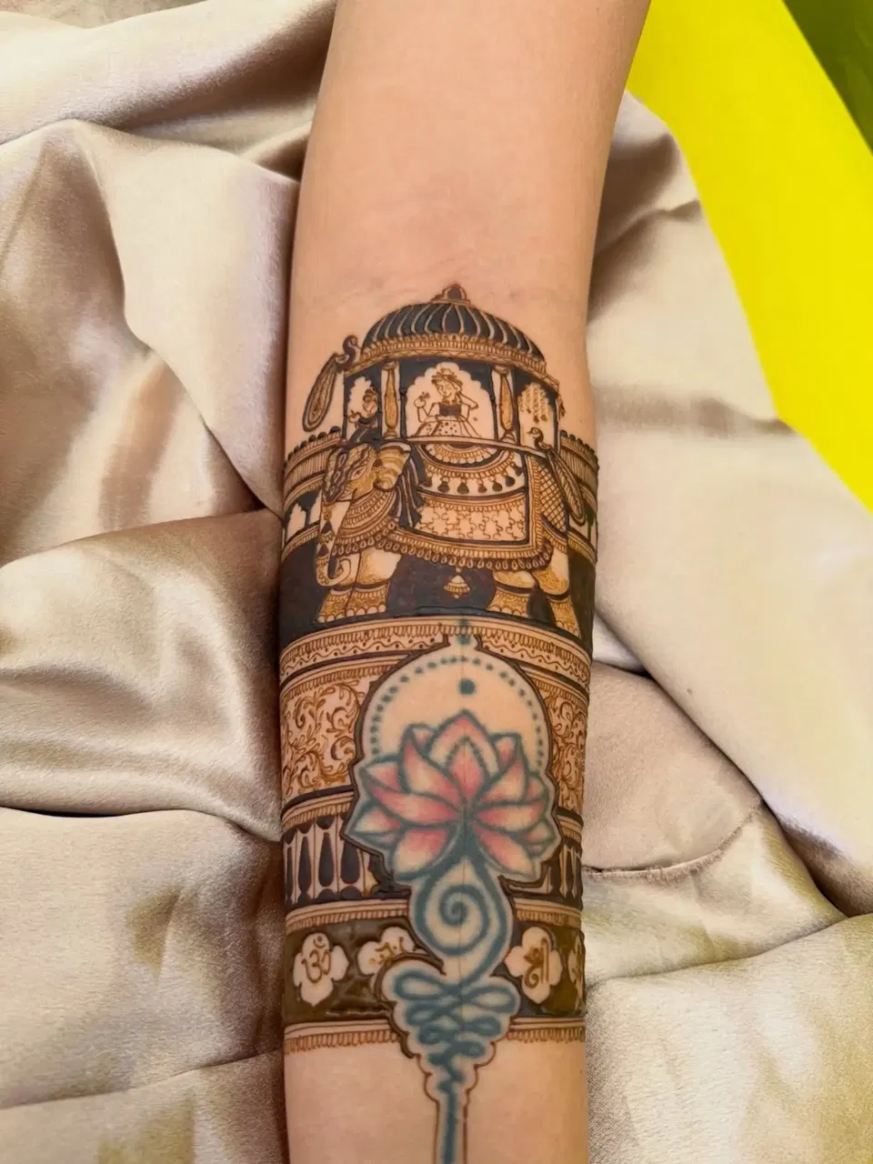 Bridal Indian Full Hand Mehndi Design with Lotus