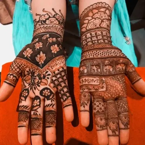 figure mehndi design