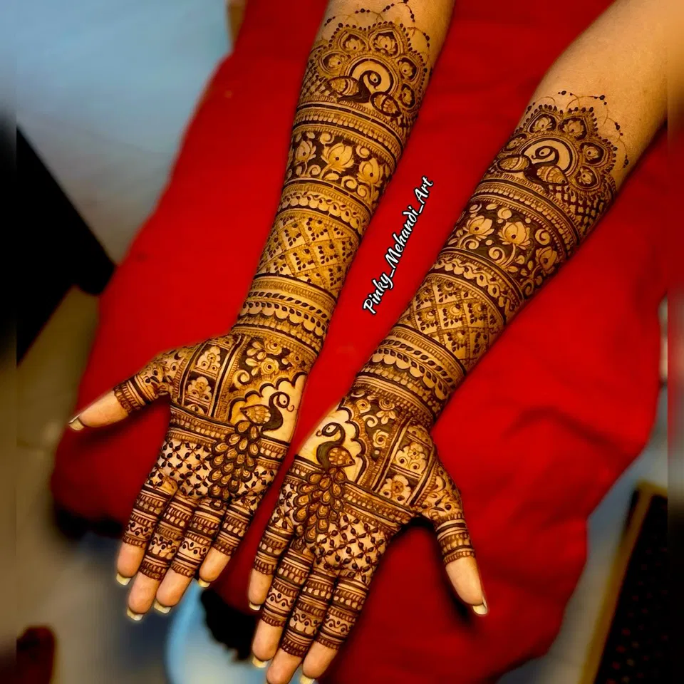 Full Hand Mehndi Design with Figures