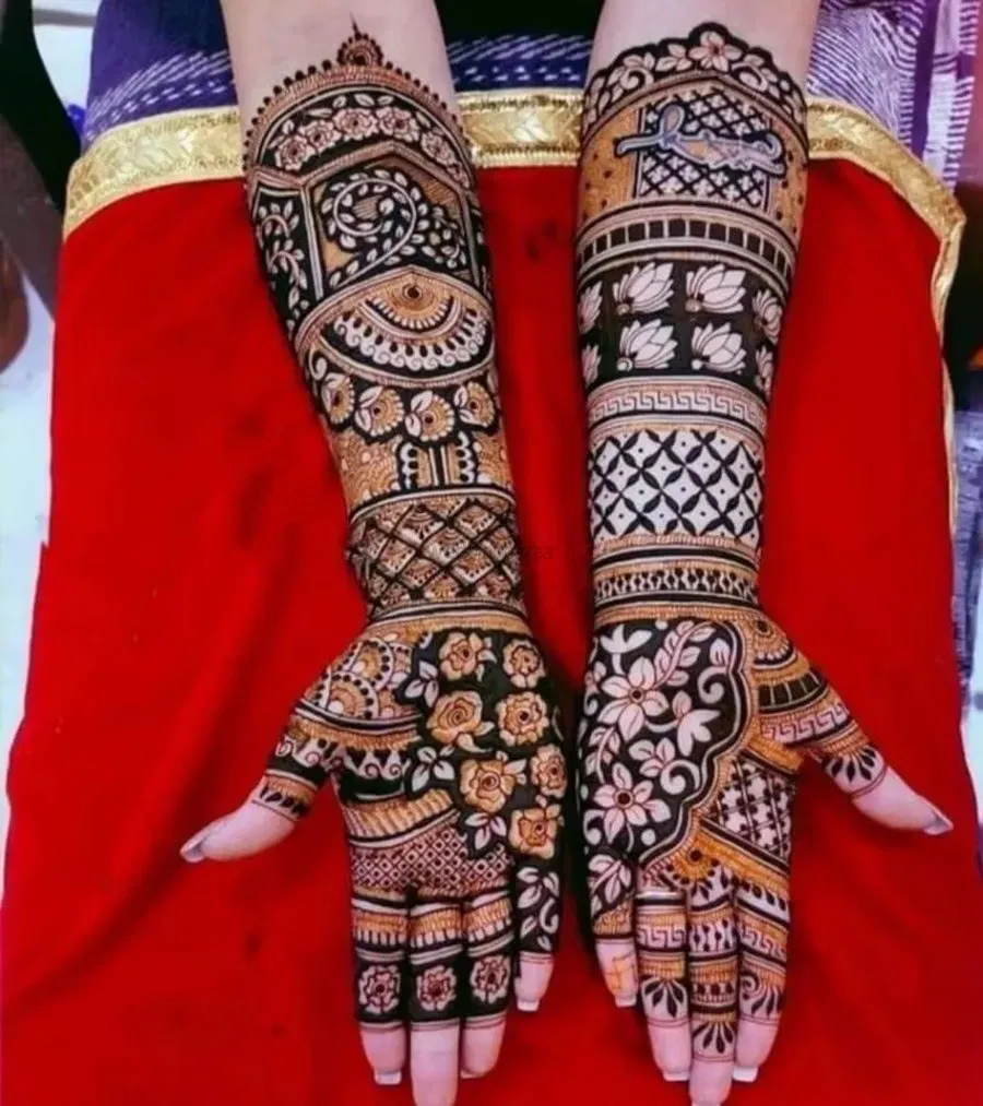 Full Hand Mehndi Design with Figures