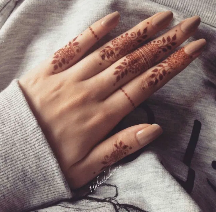 Aesthetic Bridal Back Hand Mehndi Design (4)
