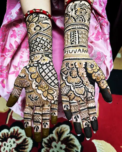 back hand mehndi design
