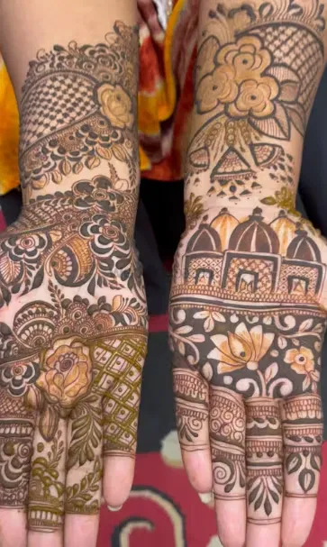 Full Hand Mehndi Design with Figures (3)