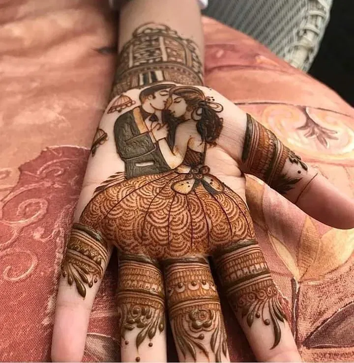 Full Hand Mehndi Design with Figures