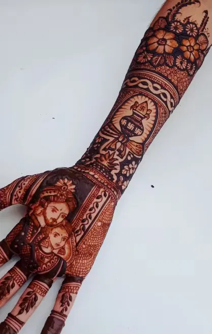 Full Hand Mehndi Design with Figures