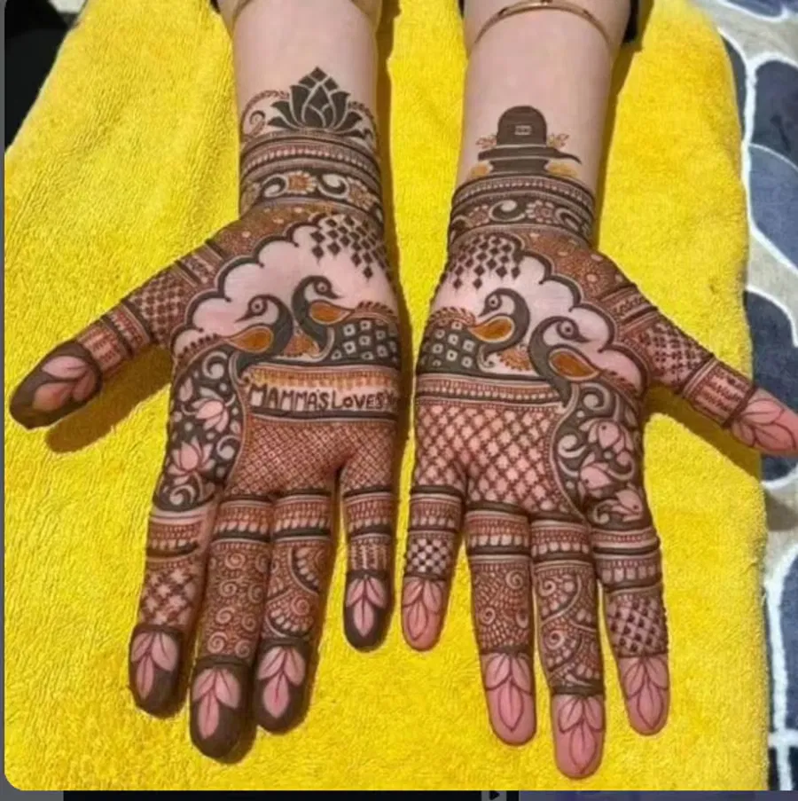Mehndi Design with Peacock
