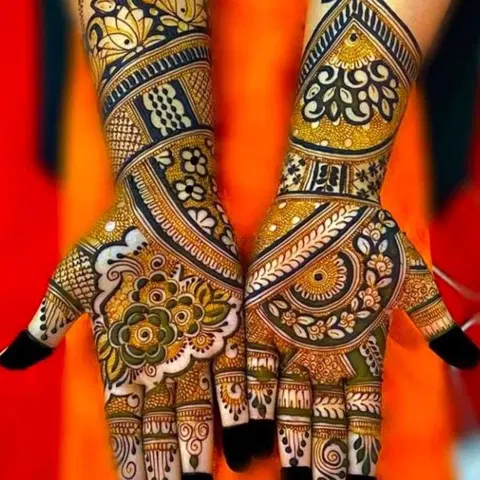 figure front hand mehndi design