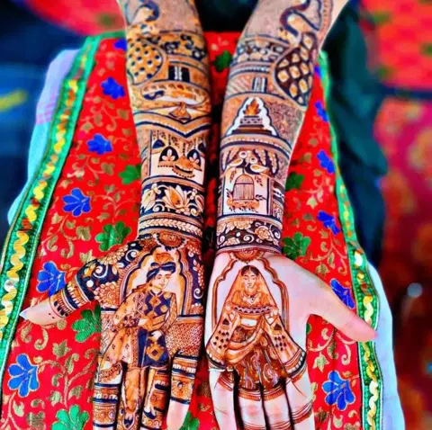 figure mehndi design