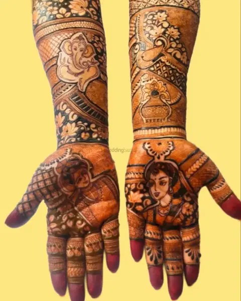 figure mehndi design