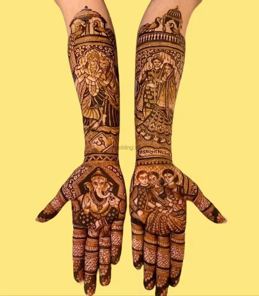 Mehndi Design with Figures (3)