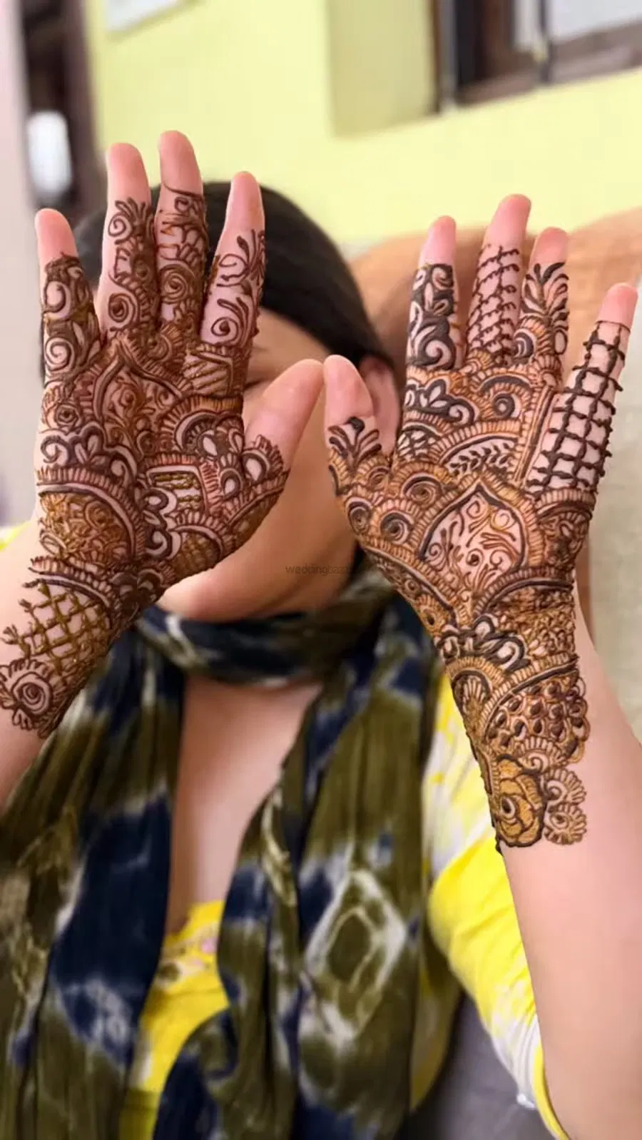 Front Hand Mehndi Design with Figures