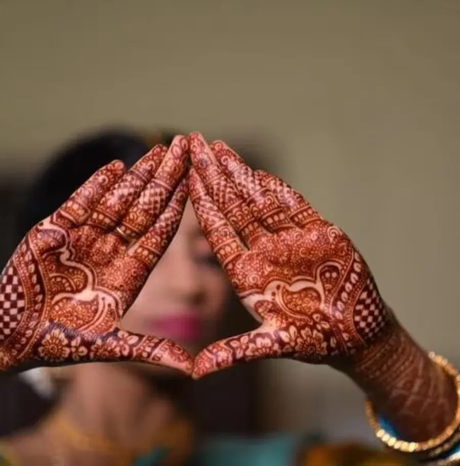 Mehndi Design with Hearts