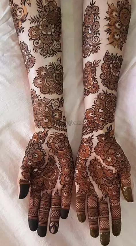 Full Hand Mehndi Design with Figures