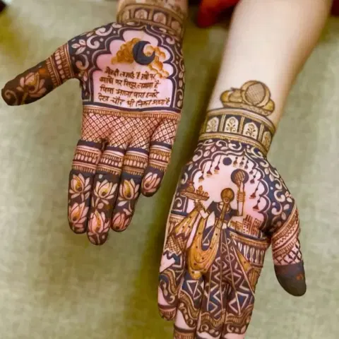 bridal figure mehndi design