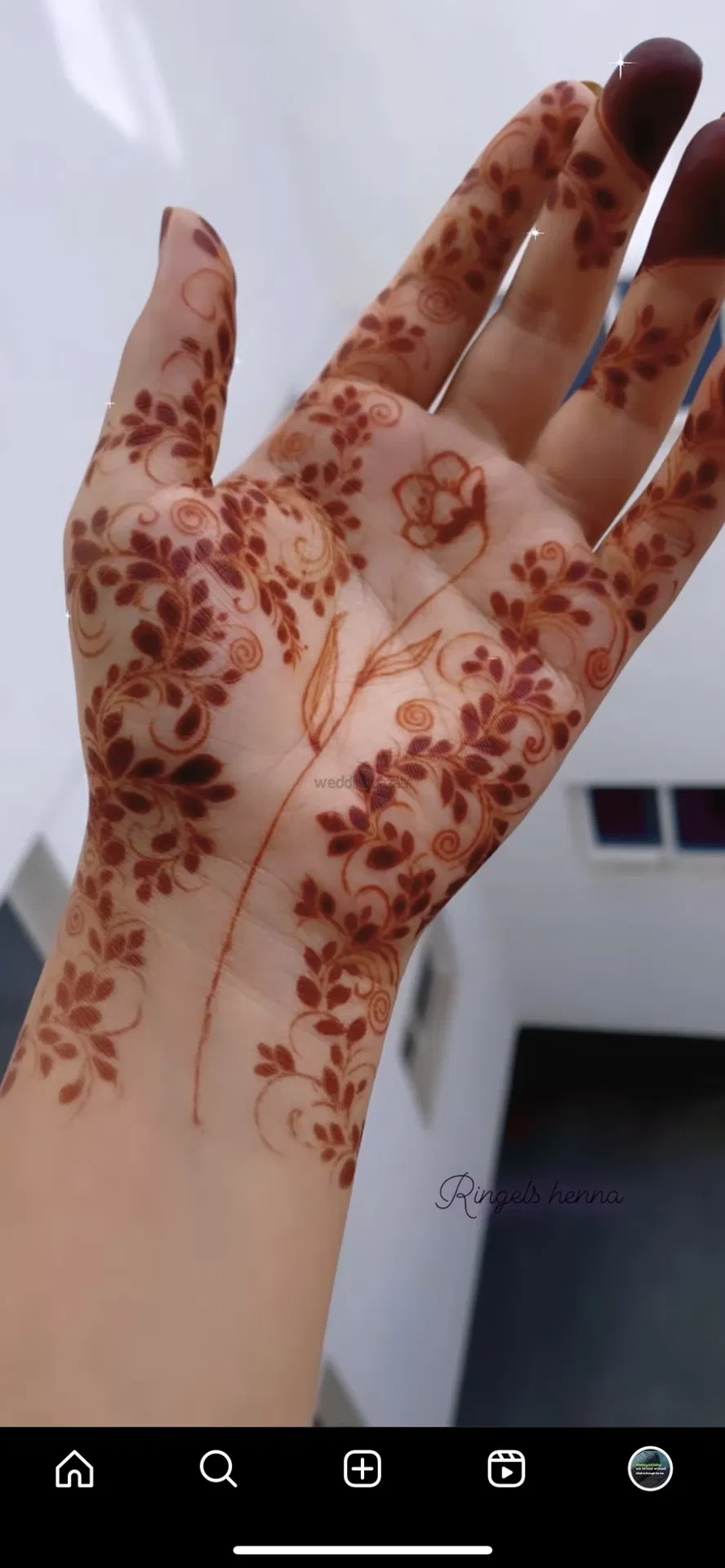 Arabic Simple Front Hand Mehndi Design