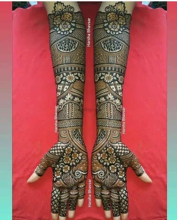 Full Hand Mehndi Design with Figures