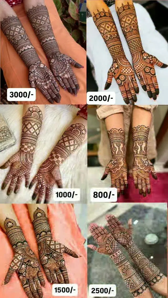 Aesthetic Front Hand Mehndi Design with Figures