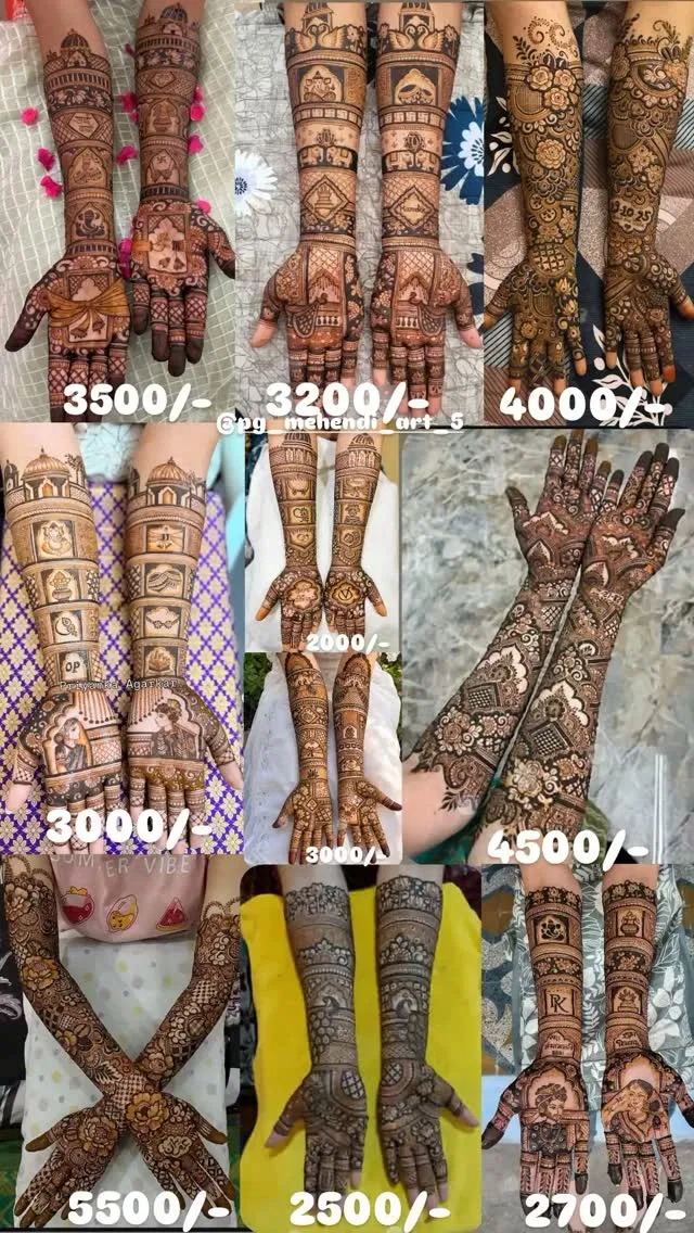 Aesthetic Bridal Front Hand Mehndi Design with Figures (14)
