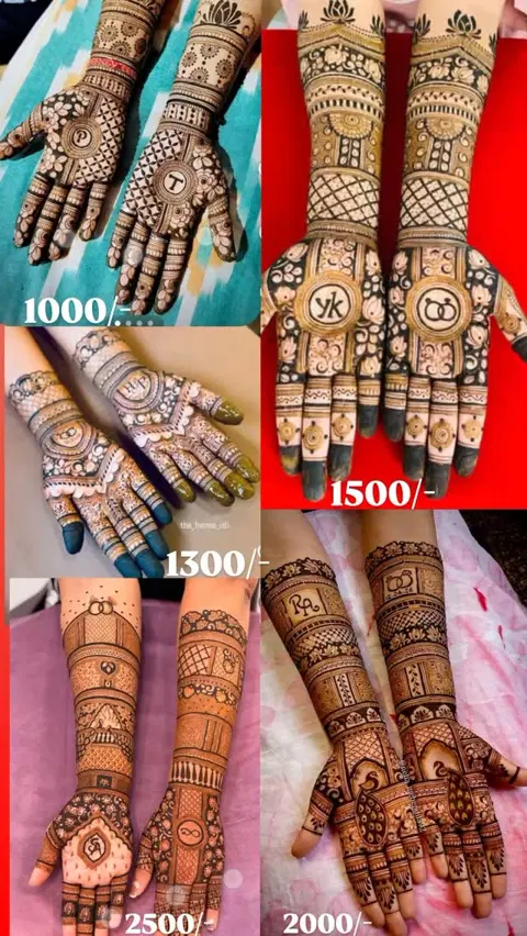 aesthetic figure front hand mehndi design