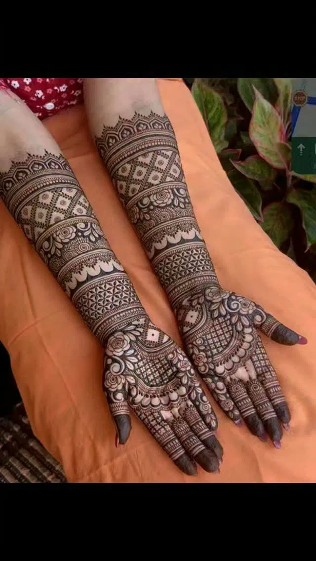 Aesthetic Full Hand Mehndi Design with Figures