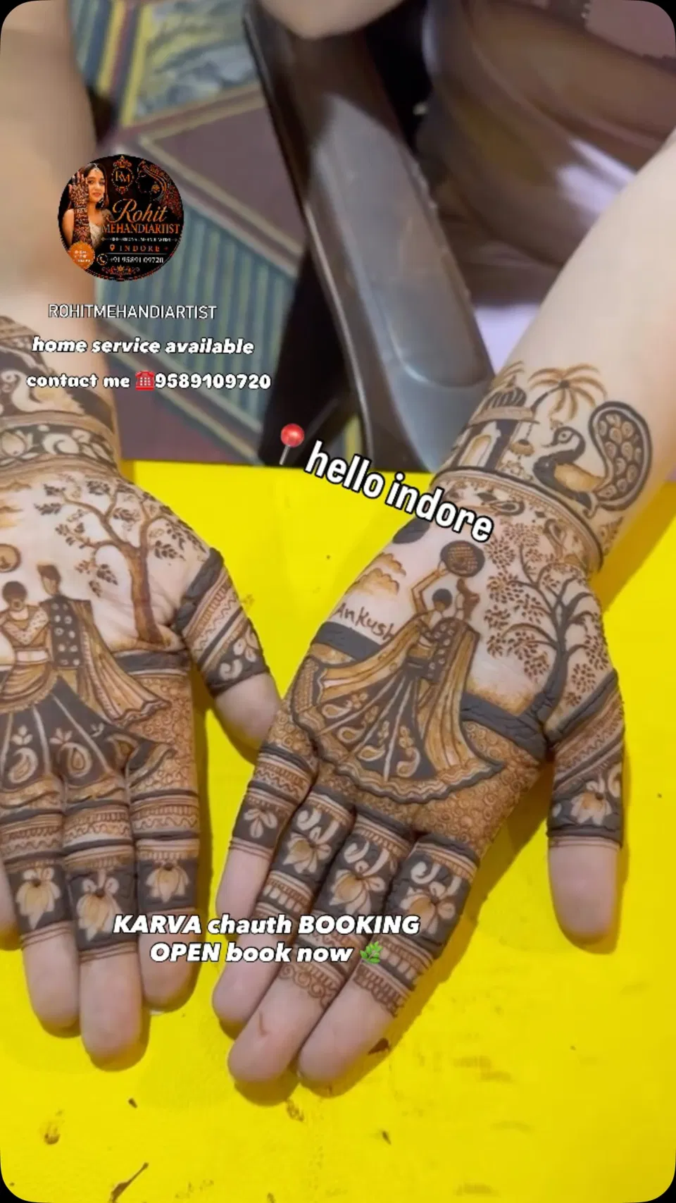 Mehndi Design with Figures
