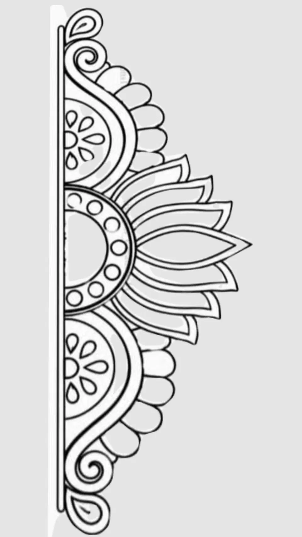 Simple Back Hand Mehndi Design with Flowers, Lotus and Moon