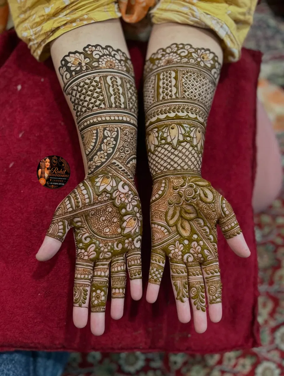 Full Hand Mehndi Design with Figures