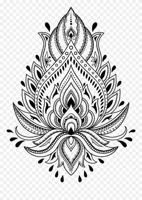 Arabic Mehndi Design with Gol Tikki, Flowers and Lotus
