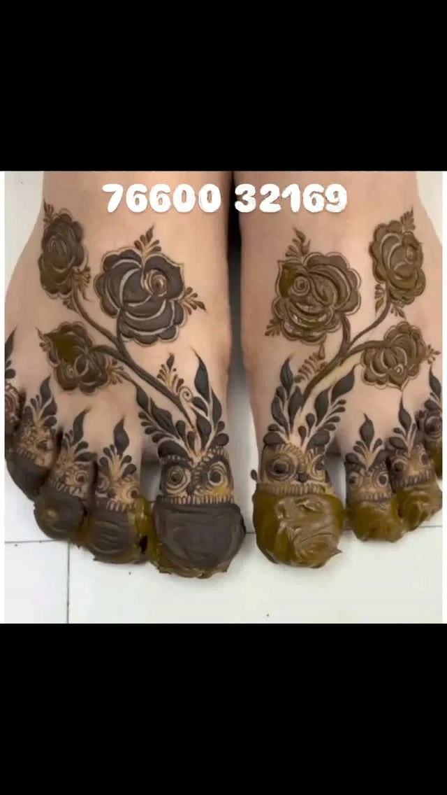 Arabic Foot Mehndi Design