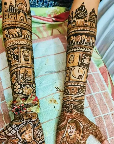 figure front hand mehndi design