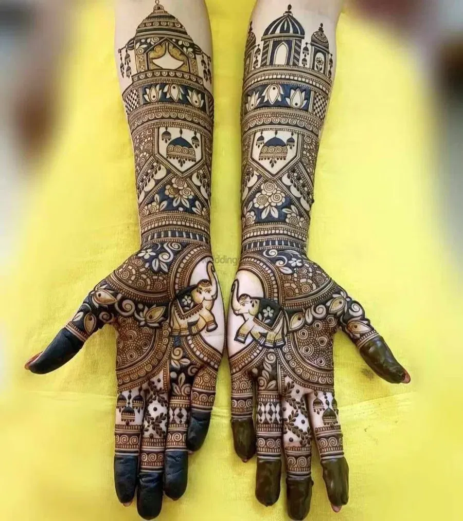 Full Hand Mehndi Design with Figures
