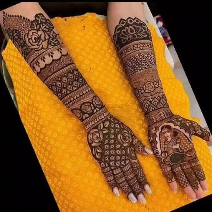 Full Hand Mehndi Design with Figures