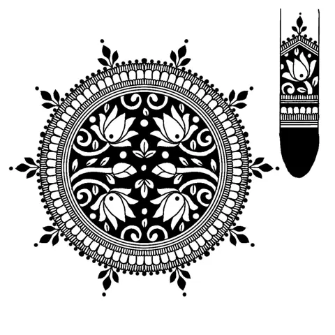 arabic bridal circle mehndi design