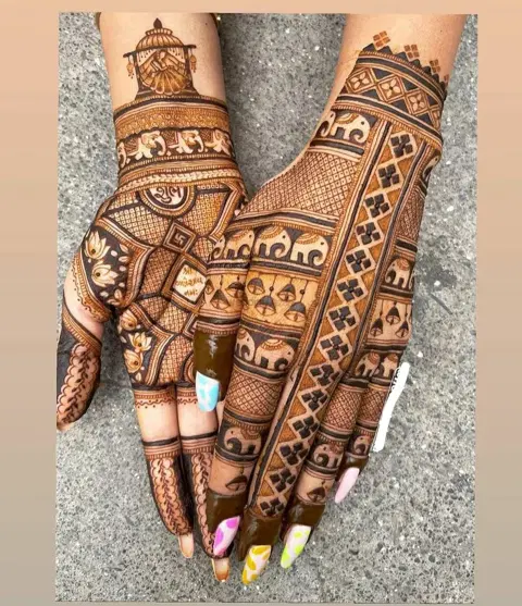 figure mehndi design