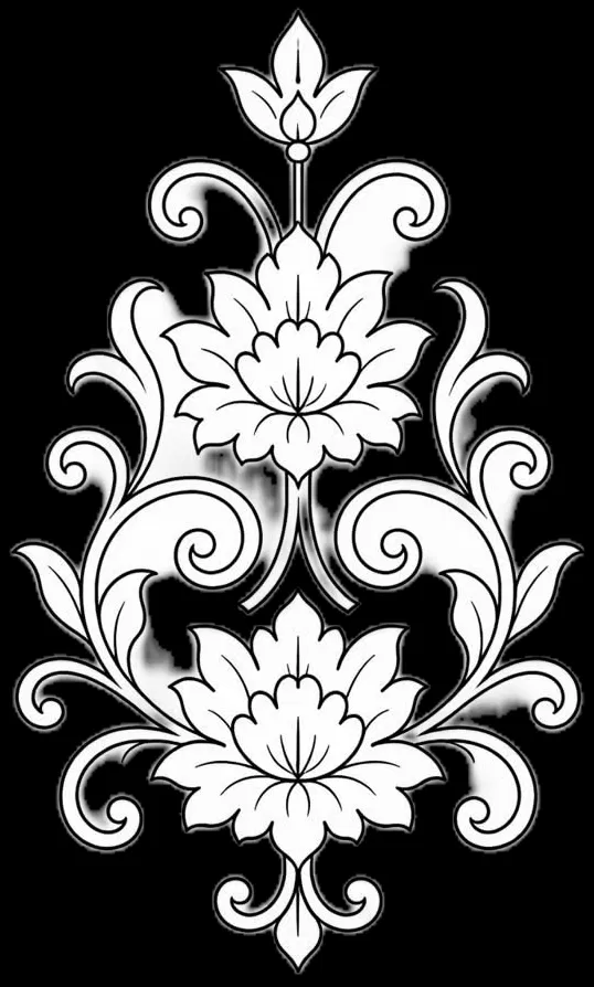 Indian Mehndi Design with Flowers and Lotus